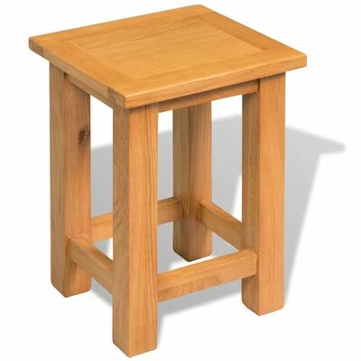 VidaXL Table d'appoint 27 x 24 x 37 cm Bois de chêne massif 1 VidaXL Table d'appoint 27 x 24 x 37 cm Bois de chêne massif