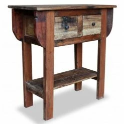 VidaXL Table console Bois de récupération massif 80 x 35 x 80 cm