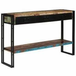 VidaXL Table console Bois de récupération massif 120 x 30 x 76 cm
