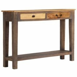VidaXL Table console Bois massif Vintage 118 x 30 x 80 cm