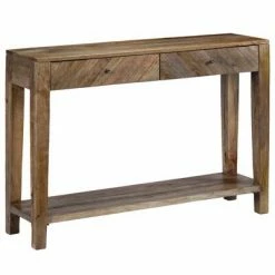 VidaXL Table console Bois de manguier massif 118 x 30 x 80 cm