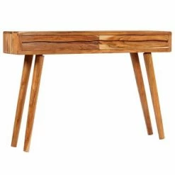 VidaXL Table console Bois d'acacia avec tiroirs sculptés 118x30x80 cm