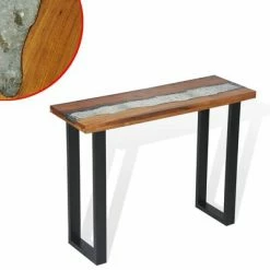 VidaXL Table console Teck 100 x 35 x 75 cm