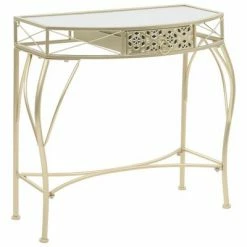 VidaXL Table d'appoint Style français Métal 82 x 39 x 76 cm Doré
