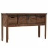 VidaXL Table console Bois massif de sapin 131 x 35,5 x 75 cm Marron