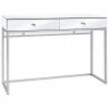 VidaXL Table console miroir Acier et verre 107 x 33 x 77 cm