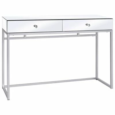 VidaXL Table console miroir Acier et verre 107 x 33 x 77 cm 1 VidaXL Table console miroir Acier et verre 107 x 33 x 77 cm
