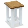VidaXL Table d'appoint 27 x 24 x 37 cm Bois de chêne massif