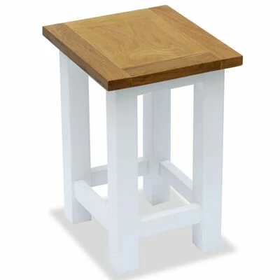 VidaXL Table d'appoint 27 x 24 x 37 cm Bois de chêne massif 1 VidaXL Table d'appoint 27 x 24 x 37 cm Bois de chêne massif