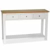 VidaXL Table console 118 x 35 x 77 cm Bois de chêne massif