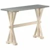 VidaXL Table console avec dessus en zinc 118x35x76 cm Bois de manguier
