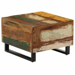 VidaXL Table basse 50 x 50 x 35 cm Bois de récupération massif