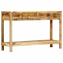 VidaXL Table console 120 x 35 x 75 cm Bois de manguier massif