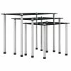 VidaXL Tables gigognes 3 pcs Noir Verre trempé