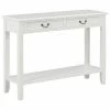 VidaXL Table console Blanc 110x35x80 cm Bois
