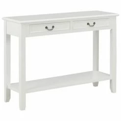 VidaXL Table console Blanc 110x35x80 cm Bois