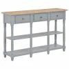 VidaXL Table console Gris 120x30x76 cm MDF