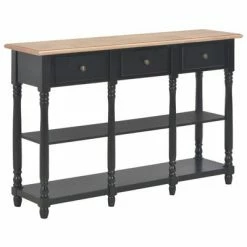VidaXL Table console Noir 120x30x76 cm MDF