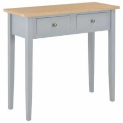 VidaXL Table de console et coiffeuse Gris 79x30x74 cm Bois