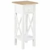 VidaXL Table d'appoint Blanc 27 x 27 x 65,5 cm Bois