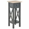 280059 vidaXL Side Table Black 27x27x65,5 cm Wood