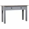 VidaXL Table console Gris 110x40x72 cm Pin solide Gamme Panama