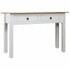 VidaXL Table console Blanc 110x40x72 cm Pin solide Gamme Panama