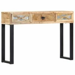 VidaXL Table console 110 x 30 x 76 cm Bois de manguier massif