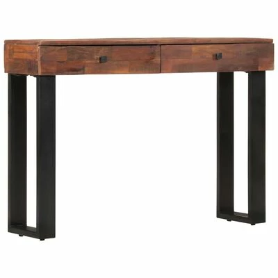 VidaXL Table console 110 x 30 x 76 cm Bois de récupération massif 1 VidaXL Table console 110 x 30 x 76 cm Bois de récupération massif
