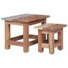 VidaXL Tables gigognes 2 pcs Bois de récupération massif