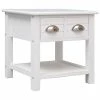VidaXL Table d'appoint Blanc 40x40x40 cm Bois de Paulownia