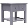 VidaXL Table d'appoint Gris 40x40x40 cm Bois de Paulownia