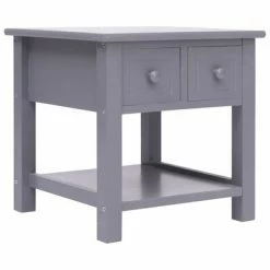 VidaXL Table d'appoint Gris 40x40x40 cm Bois de Paulownia