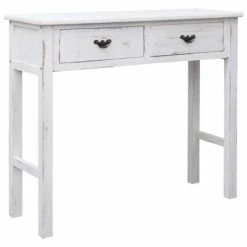 VidaXL Table console Blanc antique 90 x 30 x 77 cm Bois