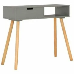 VidaXL Table console Gris 80x30x72 cm Pin massif