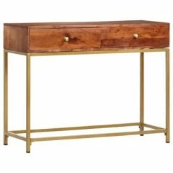 VidaXL Table console 100x35x76 cm Bois d'acacia massif