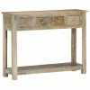 VidaXL Table console 100 x 30 x 76 cm Bois de manguier massif