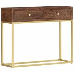 VidaXL Table console 90 x 30 x 75 cm Bois de manguier massif