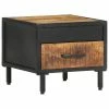 VidaXL Table de chevet 40x40x35 cm Bois de manguier brut