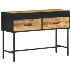 VidaXL Table console 110x35x75 cm Bois de manguier brut