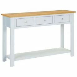 VidaXL Table console 118x35x77 cm Bois de chêne massif
