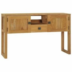 VidaXL Table console 120x32x75 cm Bois de teck massif