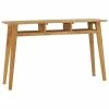 VidaXL Table console 120x35x75 cm Bois de teck massif