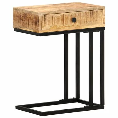 VidaXL Table d'appoint en forme d'U 45x30x61cm Bois de manguier massif 1 VidaXL Table d'appoint en forme d'U 45x30x61cm Bois de manguier massif