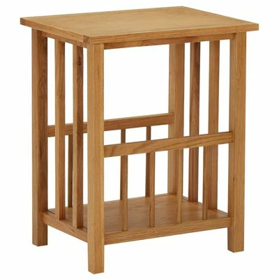 VidaXL Table à revues 45x35x55 cm Bois de chêne solide 1 VidaXL Table à revues 45x35x55 cm Bois de chêne solide