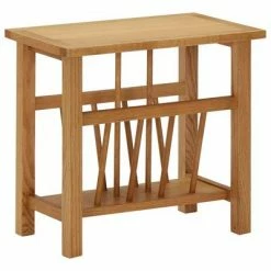 VidaXL Table à revues 45x27x42 cm Bois de chêne solide