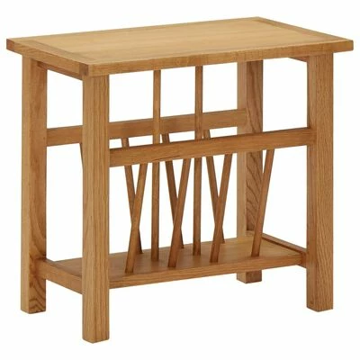 VidaXL Table à revues 45x27x42 cm Bois de chêne solide 1 VidaXL Table à revues 45x27x42 cm Bois de chêne solide