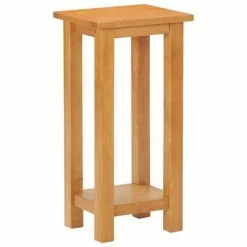 VidaXL Table d'appoint 27x24x55 cm Bois de chêne massif