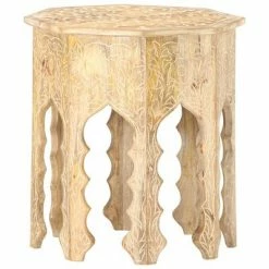 VidaXL Table d'appoint Ø48 cm Bois de manguier massif