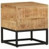 VidaXL Table d'appoint 30x30x33 cm Bois de manguier brut
